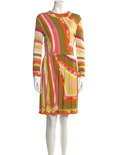 Pre-owned Pucci Vintage Knee-length Dress In Green