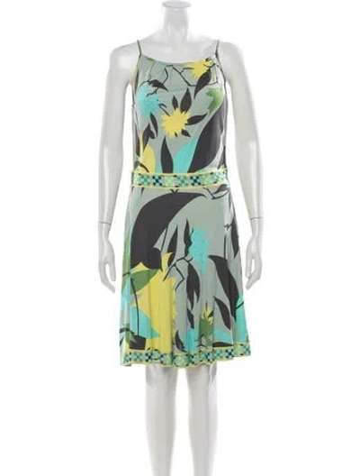 Pre-owned Pucci Vintage Knee-length Dress In Green