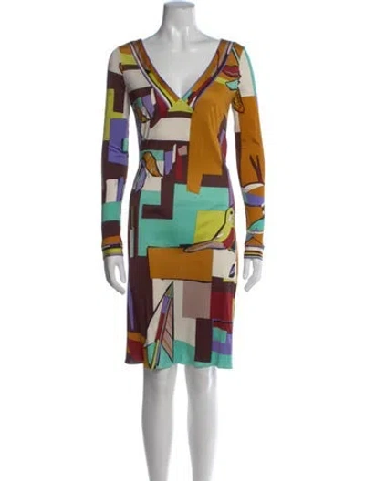 Pre-owned Pucci Vintage Knee-length Dress In Multi