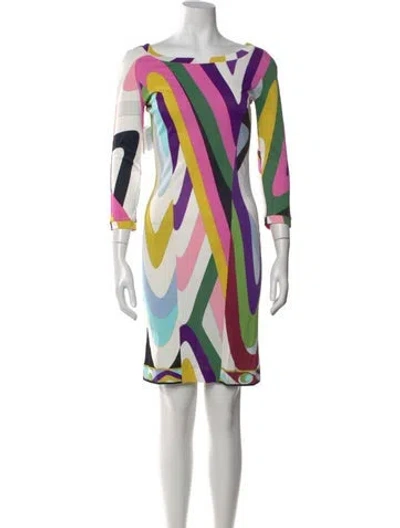 Pre-owned Pucci Vintage Knee-length Dress In Multi