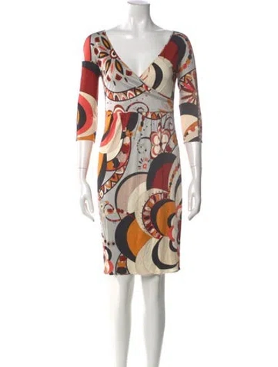 Pre-owned Pucci Vintage Knee-length Dress In Neutral