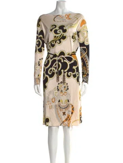 Pre-owned Pucci Vintage Knee-length Dress In Neutral