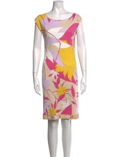 Pre-owned Pucci Vintage Knee-length Dress In Neutrals