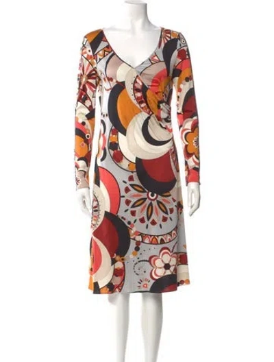 Pre-owned Pucci Vintage Knee-length Dress In Orange