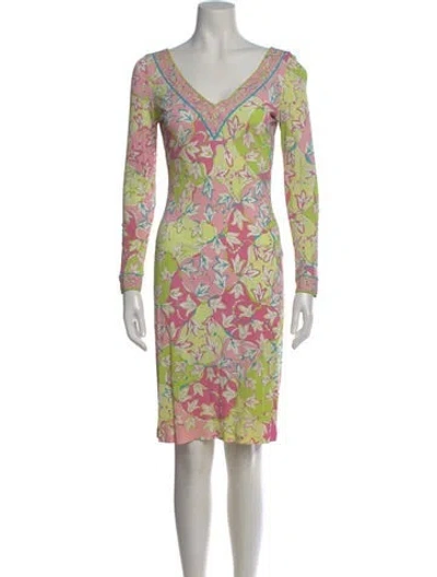 Pre-owned Pucci Vintage Knee-length Dress In Pink