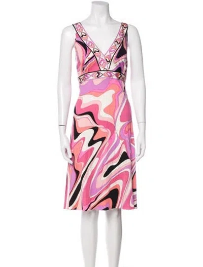 Pre-owned Pucci Vintage Knee-length Dress In Pink