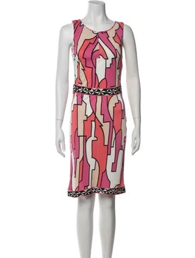 Pre-owned Pucci Vintage Knee-length Dress In Pink