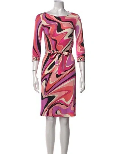 Pre-owned Pucci Vintage Knee-length Dress In Pink/purple