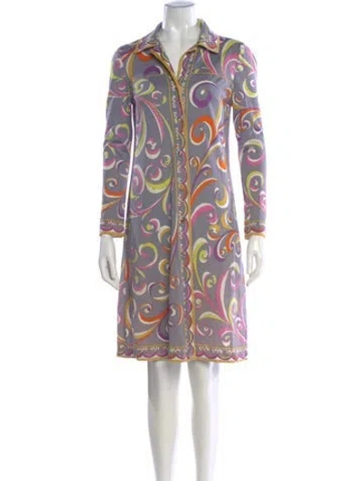 Pre-owned Pucci Vintage Knee-length Dress In Purple
