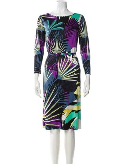 Pre-owned Pucci Vintage Knee-length Dress In Purple