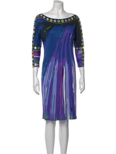 Pre-owned Pucci Vintage Knee-length Dress In Purple