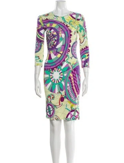 Pre-owned Pucci Vintage Knee-length Dress In Purple