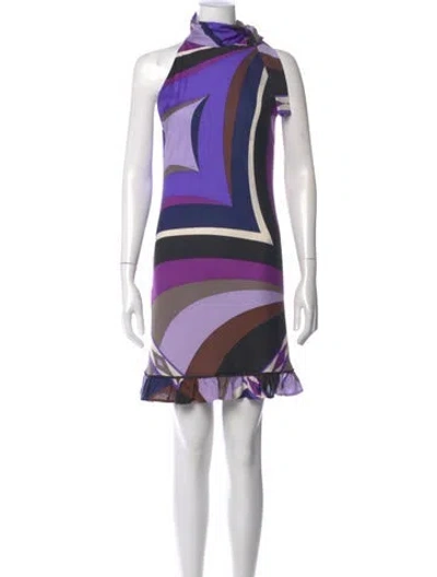 Pre-owned Pucci Vintage Knee-length Dress In Purple