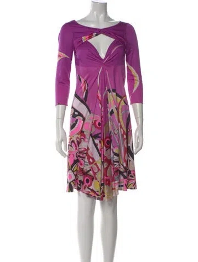 Pre-owned Pucci Vintage Knee-length Dress In Purple
