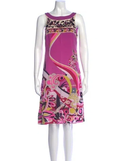 Pre-owned Pucci Vintage Knee-length Dress In Purple