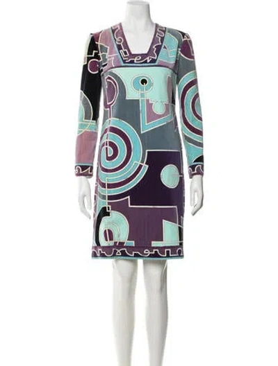 Pre-owned Pucci Vintage Knee-length Dress In Purple