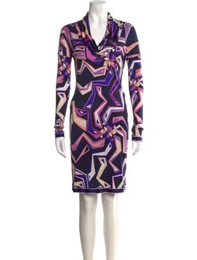 Pre-owned Pucci Vintage Knee-length Dress In Purple