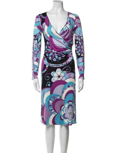 Pre-owned Pucci Vintage Knee-length Dress In Purple