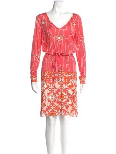 Pre-owned Pucci Vintage Knee-length Dress W/ Tags In Pink