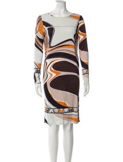 Pre-owned Pucci Vintage Knee-length Dress In White