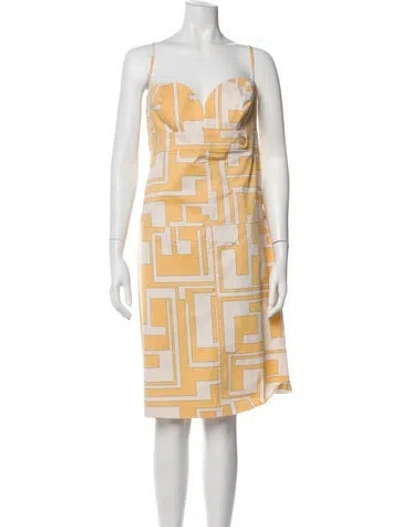 Pre-owned Pucci Vintage Knee-length Dress In Yellow