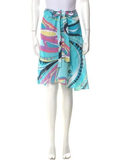 Pre-owned Pucci Vintage Knee-length Skirt In Blue