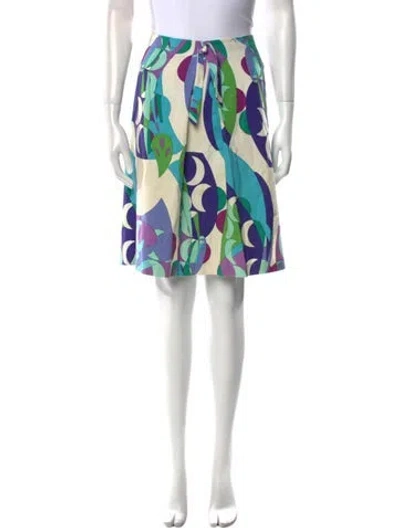 Pre-owned Pucci Vintage Knee-length Skirt In Blue