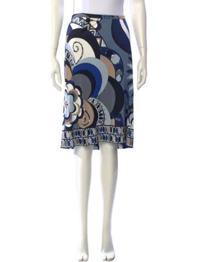 Pre-owned Pucci Vintage Knee-length Skirt In Blue