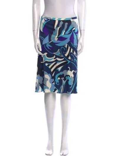 Pre-owned Pucci Vintage Knee-length Skirt In Blue