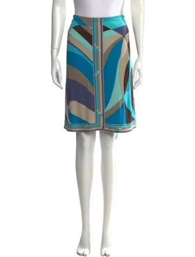 Pre-owned Pucci Vintage Knee-length Skirt In Blue
