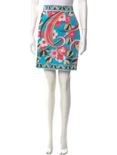 Pre-owned Pucci Vintage Knee-length Skirt In Blue
