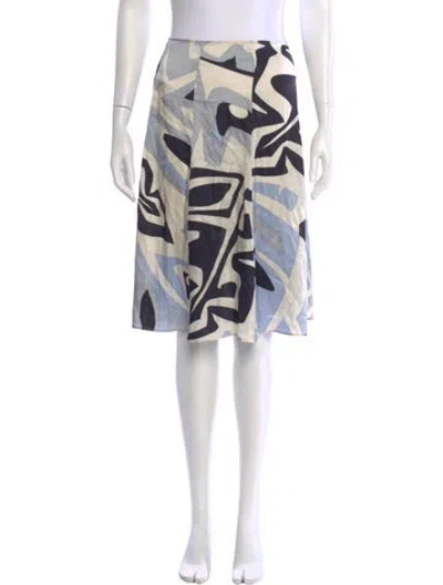 Pre-owned Pucci Vintage Knee-length Skirt In Blue