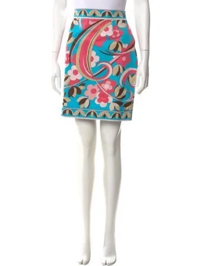 Pre-owned Pucci Vintage Knee-length Skirt In Blue