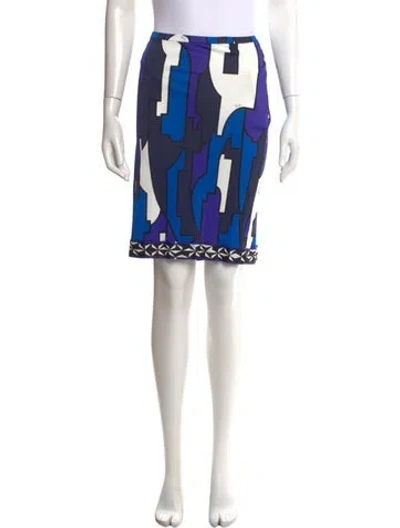 Pre-owned Pucci Vintage Knee-length Skirt In Blue