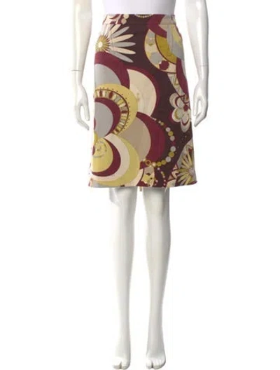 Pre-owned Pucci Vintage Knee-length Skirt In Burgundy