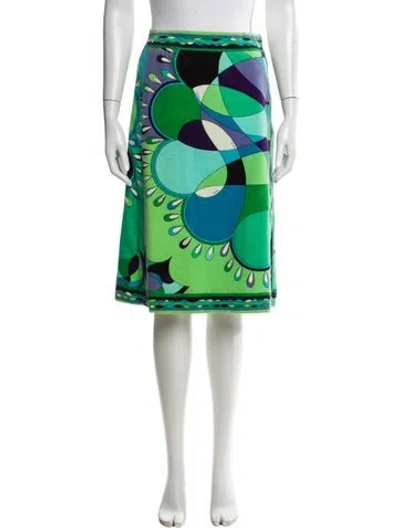 Pre-owned Pucci Vintage Knee-length Skirt In Green