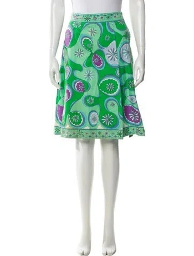 Pre-owned Pucci Vintage Knee-length Skirt In Green