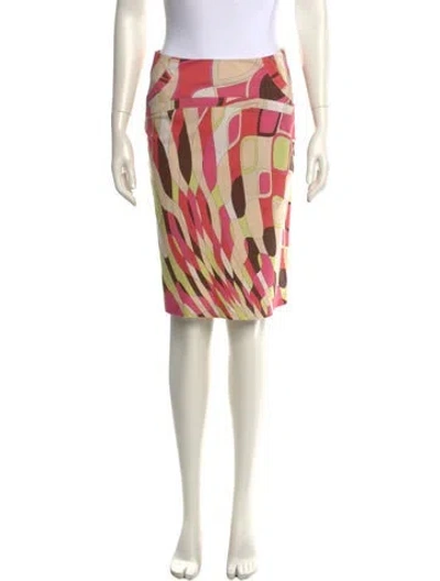 Pre-owned Pucci Vintage Knee-length Skirt In Pink