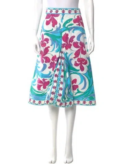 Pre-owned Pucci Vintage Knee-length Skirt In White