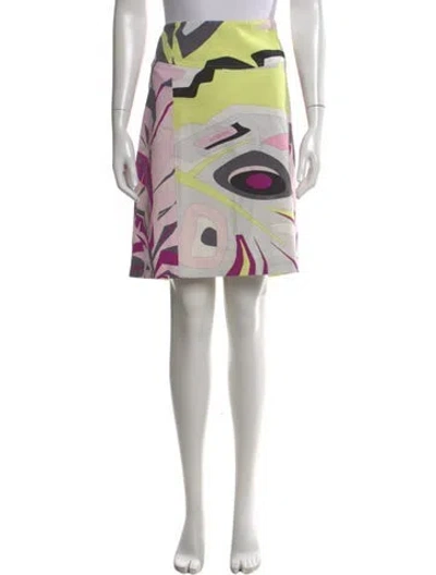 Pre-owned Pucci Vintage Knee-length Skirt In White