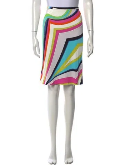 Pre-owned Pucci Vintage Knee-length Skirt In White