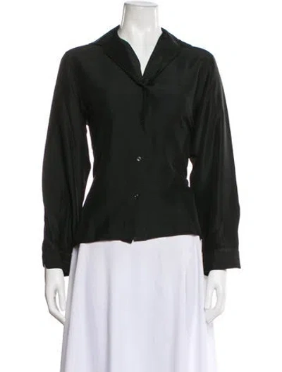 Pre-owned Pucci Vintage Late 1960's - Early 1970's Blouse In Green