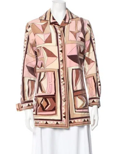 Pre-owned Pucci Vintage Late 1960's - Early 1970's Coat In Pink