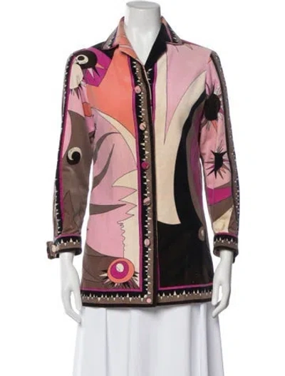 Pre-owned Pucci Vintage Late 1960's - Early 1970's Jacket In Brown