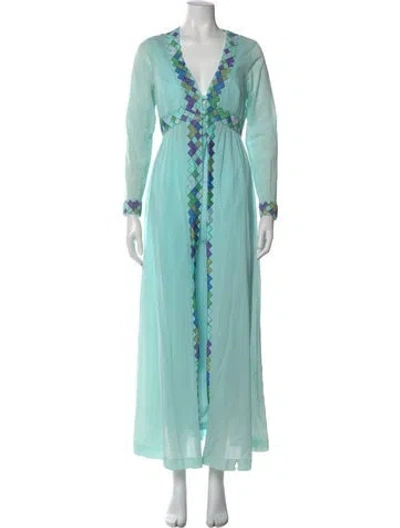 Pre-owned Pucci Vintage Late 1960's - Early 1970's Lounge Set In Blue