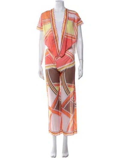 Pre-owned Pucci Vintage Late 1960's - Early 1970's Lounge Set In Multi