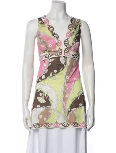 Pre-owned Pucci Vintage Late 1960's - Early 1970's Nightgown In Brown/pink