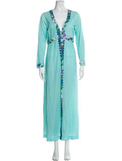 Pre-owned Pucci Vintage Late 1960's - Early 1970's Robe In Blue