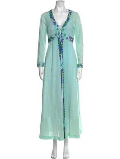 Pre-owned Pucci Vintage Late 1960's - Early 1970's Robe In Blue