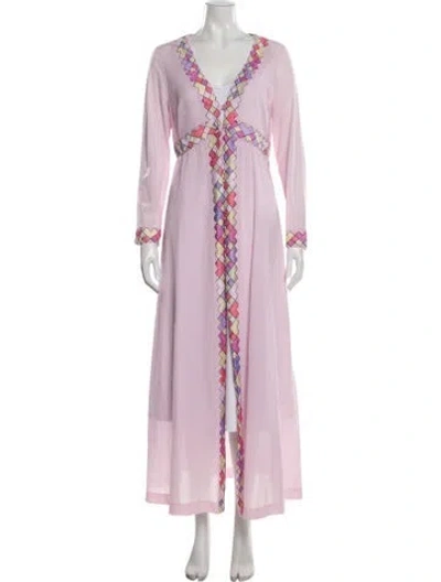 Pre-owned Pucci Vintage Late 1960's - Early 1970's Robe In Pink